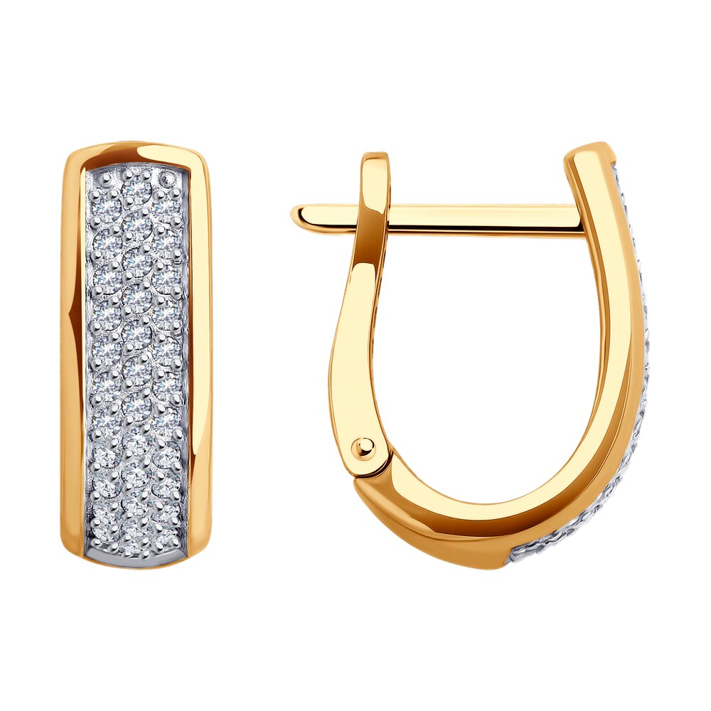 

Серьги из красного золота SOKOLOV 0200414, фианит, 0200414