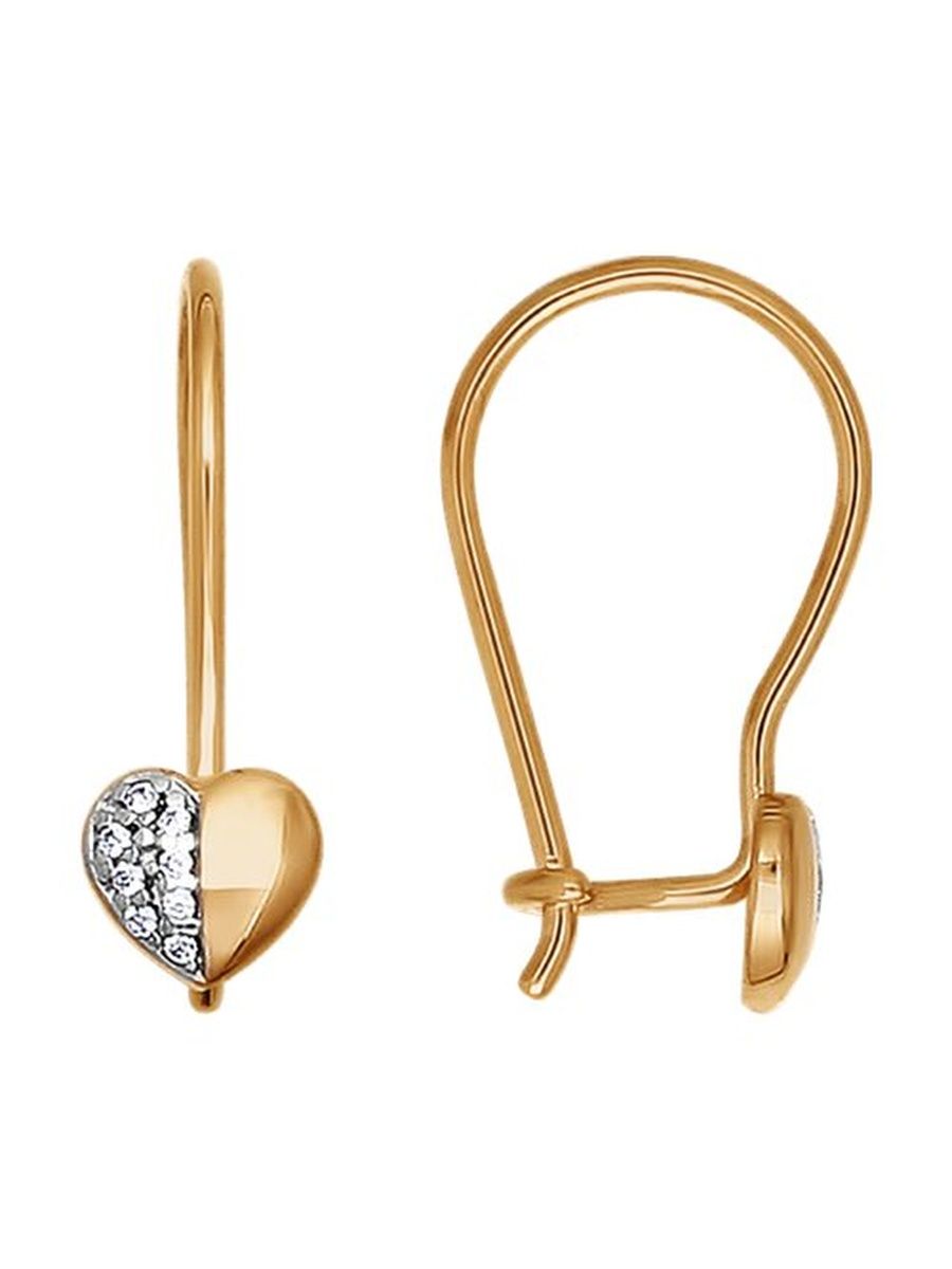 

Серьги из золота TEO MAORI 8026312-4, фианит, 8026312-4