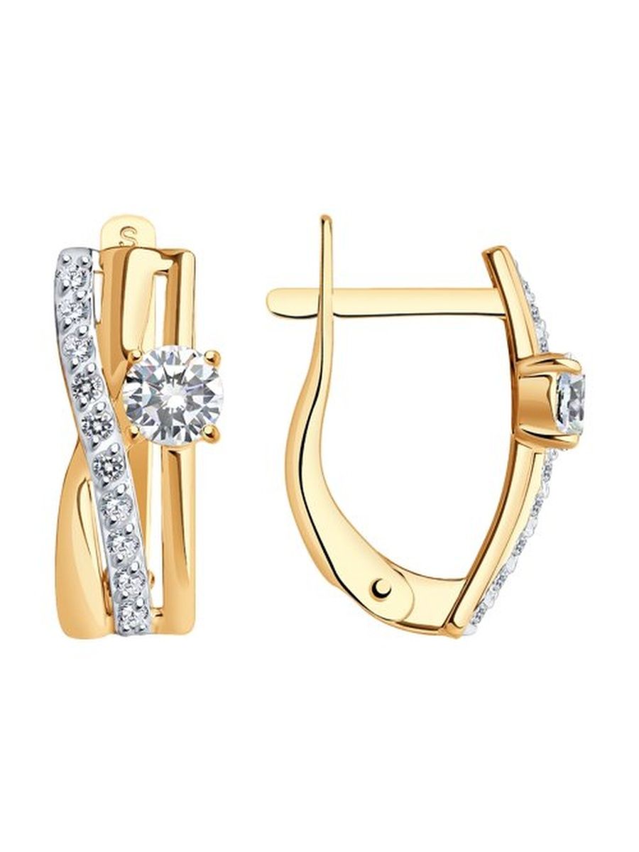 

Серьги из золота TEO MAORI 8026816-4, фианит, 8026816-4