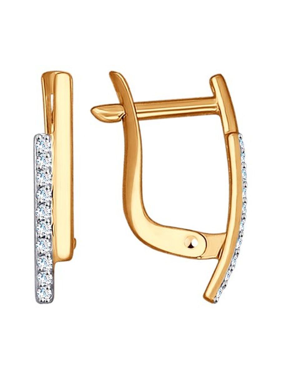 

Серьги из золота TEO MAORI 8027156-4, фианит, 8027156-4