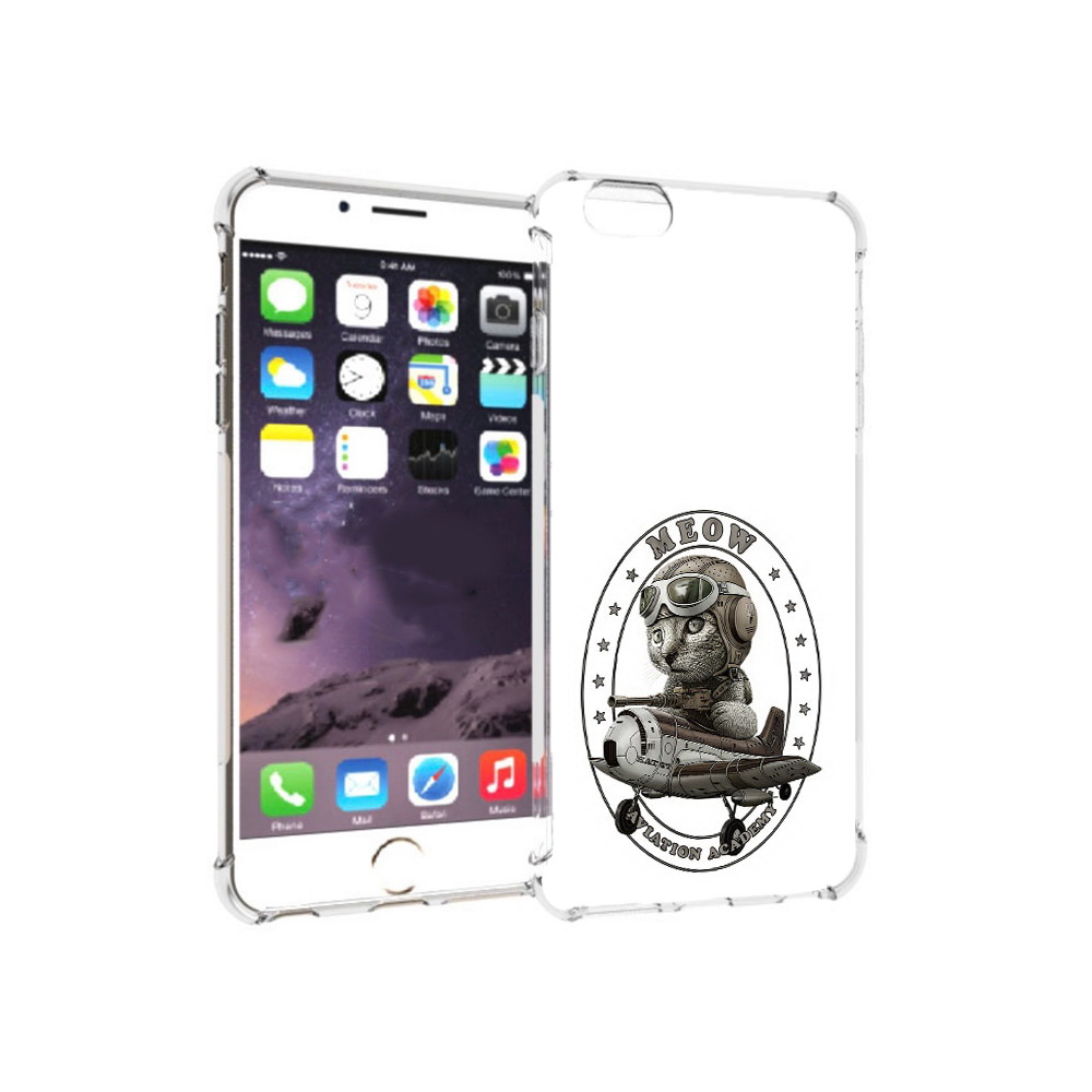 

Чехол MyPads Tocco для Apple iPhone 6 Plus кот в самолете, Прозрачный, Tocco