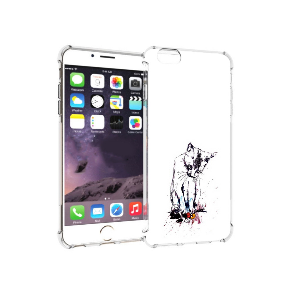 

Чехол MyPads Tocco для Apple iPhone 6 Plus кот и микки, Прозрачный, Tocco