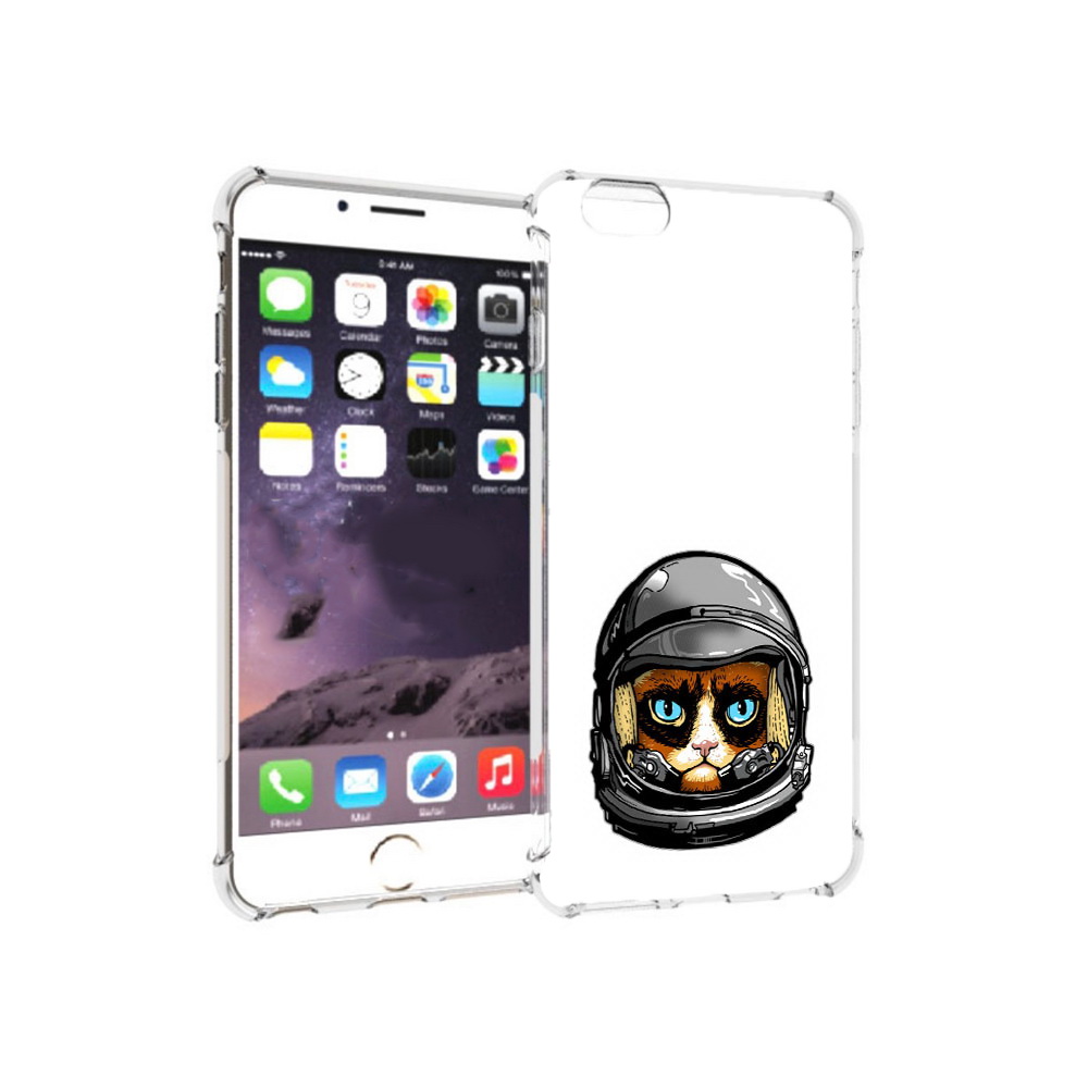 

Чехол MyPads Tocco для Apple iPhone 6 Plus кот космонавт, Прозрачный, Tocco
