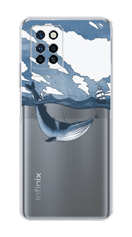

Чехол на Infinix Note 10 Pro "Большой кит", Синий, 3100150-1