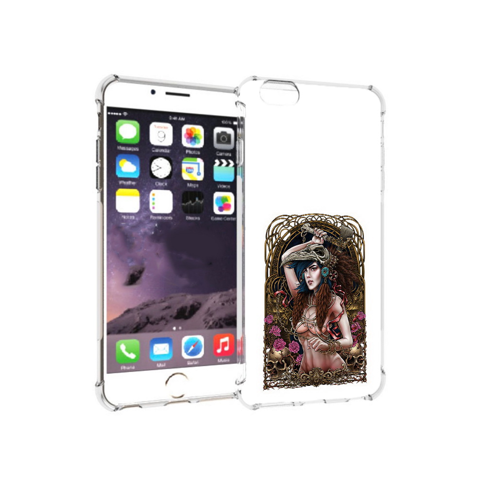 

Чехол MyPads Tocco для Apple iPhone 6 Plus красивая девушка рисунок, Прозрачный, Tocco