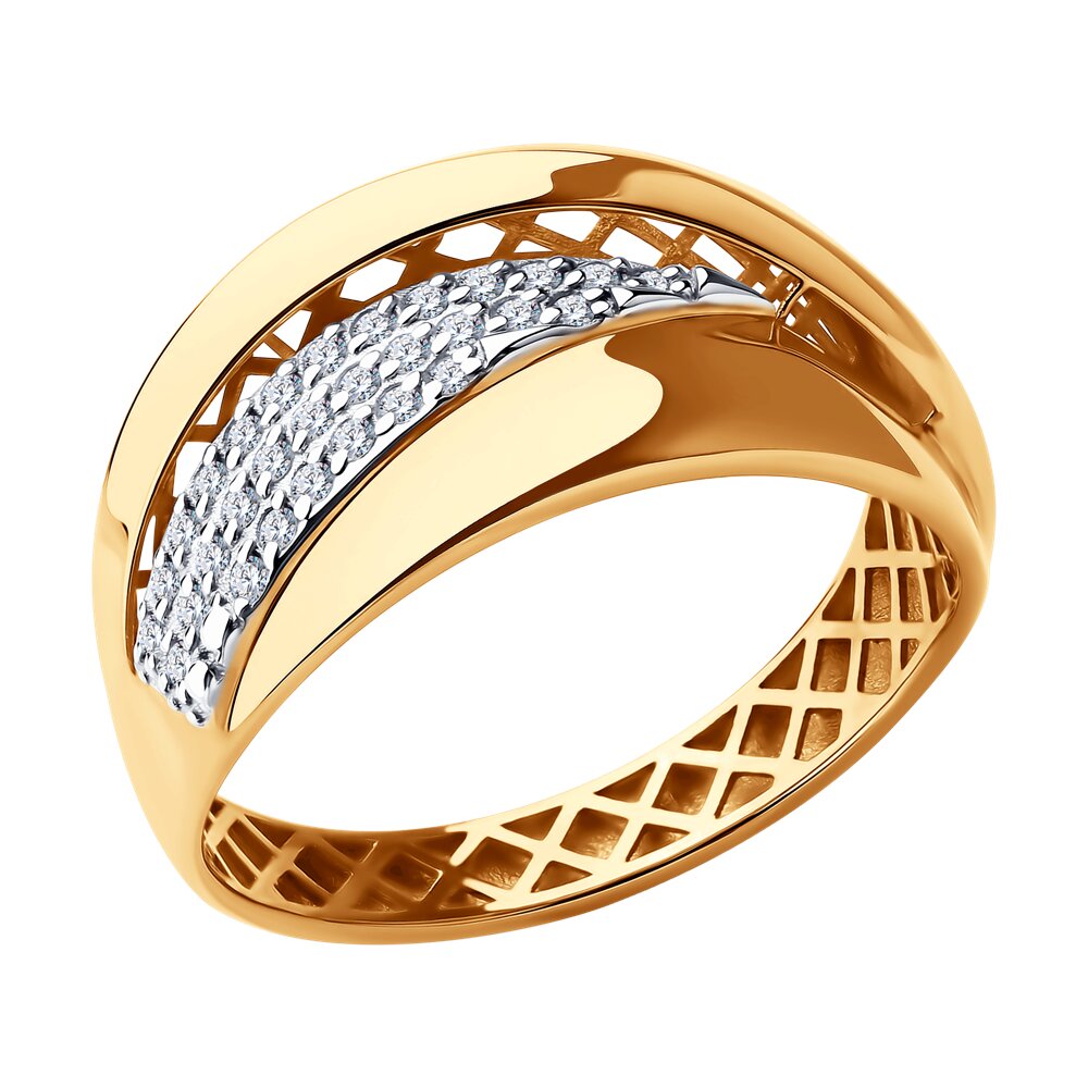 

Кольцо из золота р.  SOKOLOV 019531, фианит, 019531