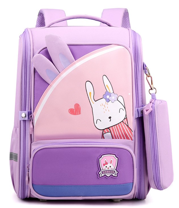 Рюкзак ZIHEKIDS школьный для девочек, с пеналом, фиолетовый