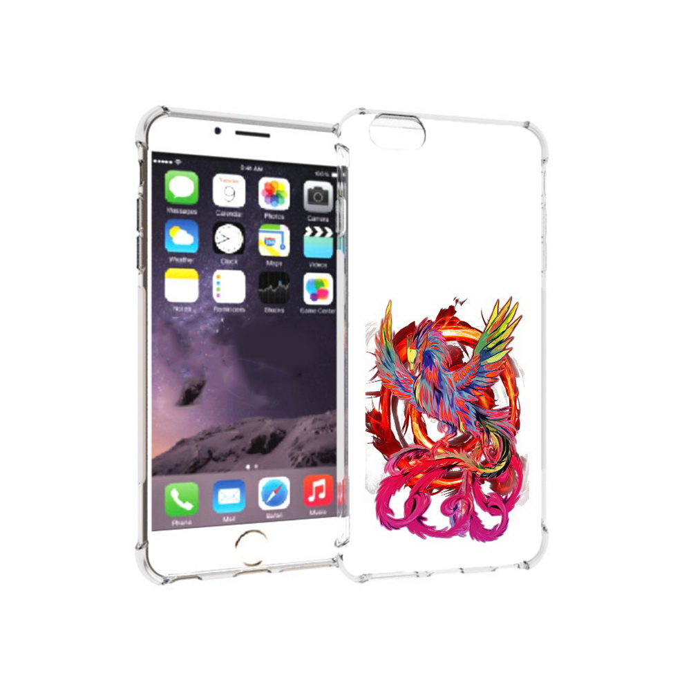 

Чехол MyPads Tocco для Apple iPhone 6 Plus красочный феникс, Прозрачный, Tocco