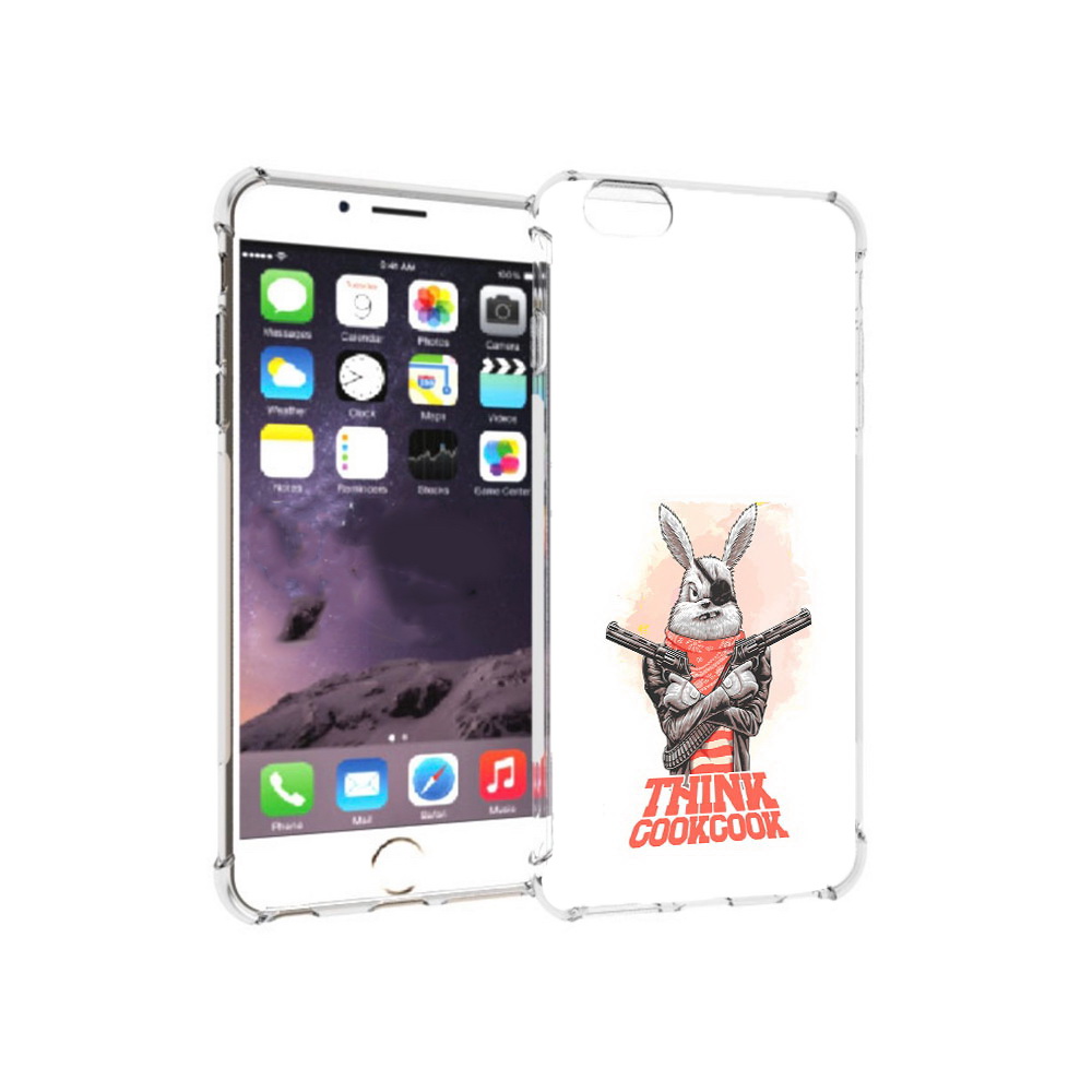 

Чехол MyPads Tocco для Apple iPhone 6 Plus кролик пират, Прозрачный, Tocco