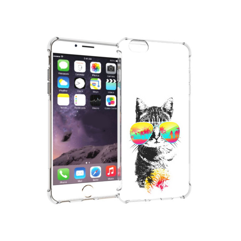 

Чехол MyPads Tocco для Apple iPhone 6 Plus крутой кот, Прозрачный, Tocco