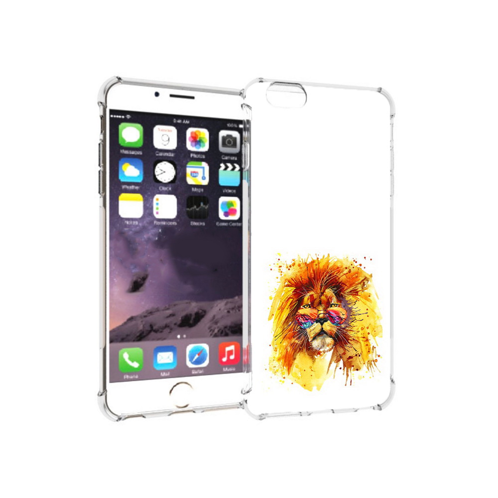 

Чехол MyPads Tocco для Apple iPhone 6 Plus лев в очках, Прозрачный, Tocco