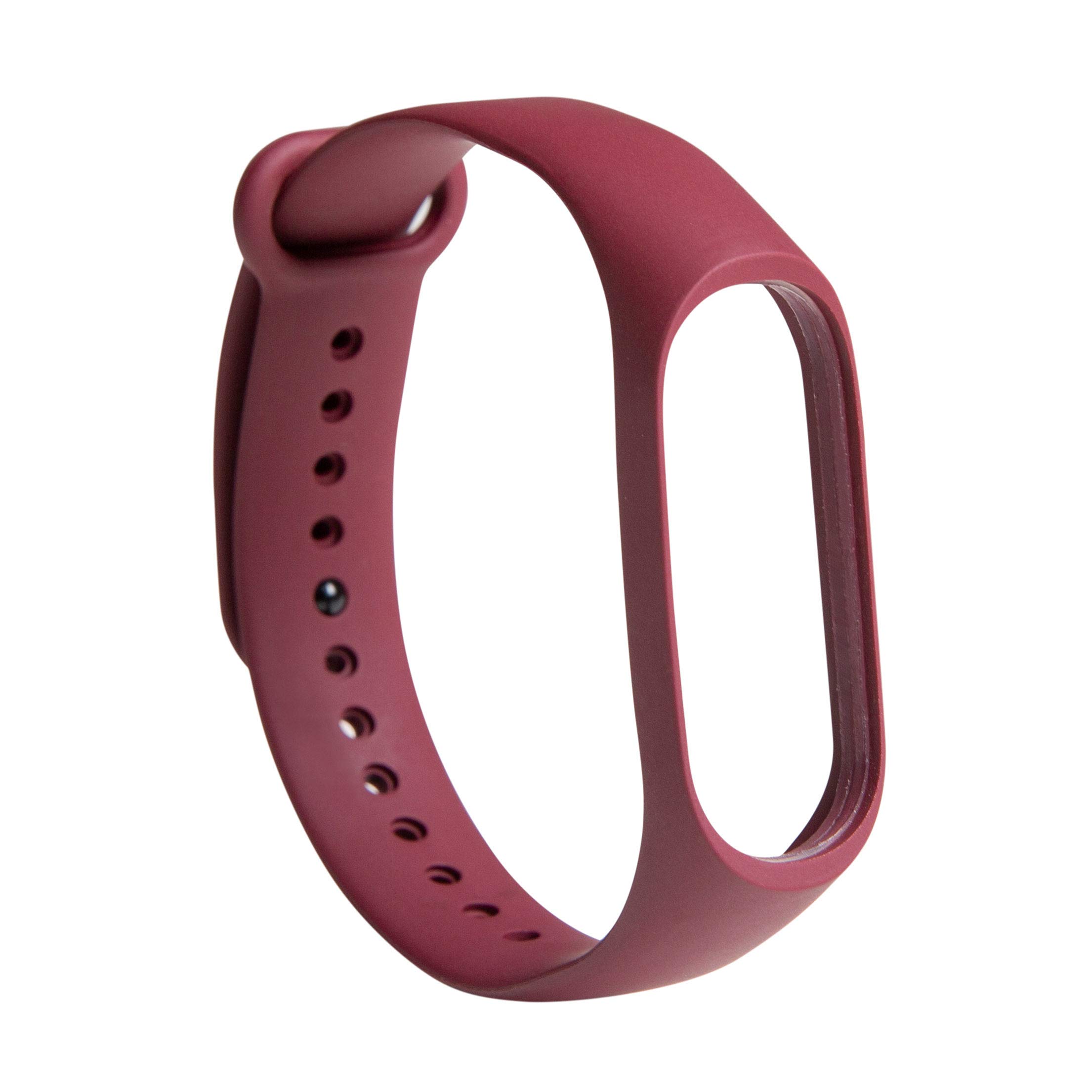 

Силиконовый ремешок для Xiaomi Mi Band 5/6 Wine Red, Красный, Сменный силиконовый ремешок для Xiaomi Mi Band 5