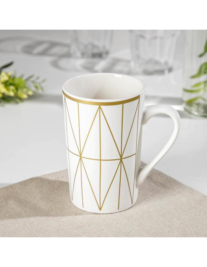 

Кружкa для чая Доляна White style из костяного фарфора, 380 мл, белая