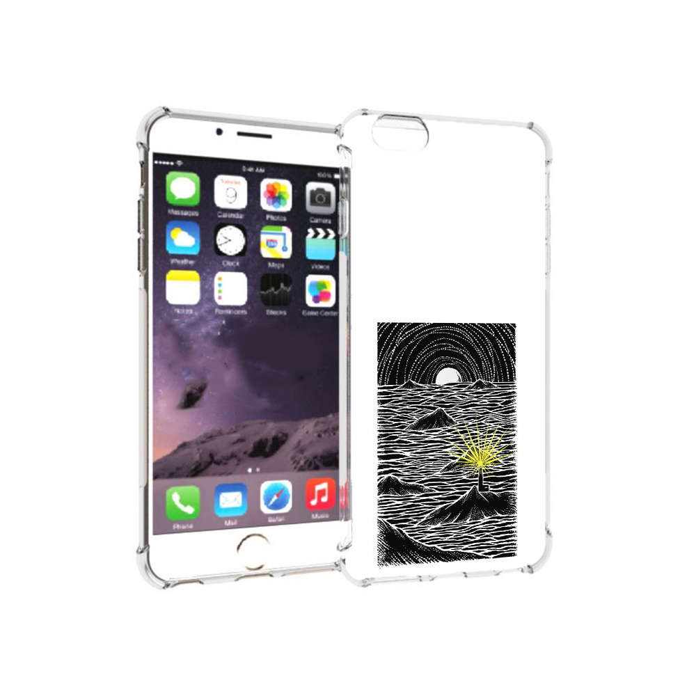 

Чехол MyPads Tocco для Apple iPhone 6 Plus маяк в черно белом море, Прозрачный, Tocco