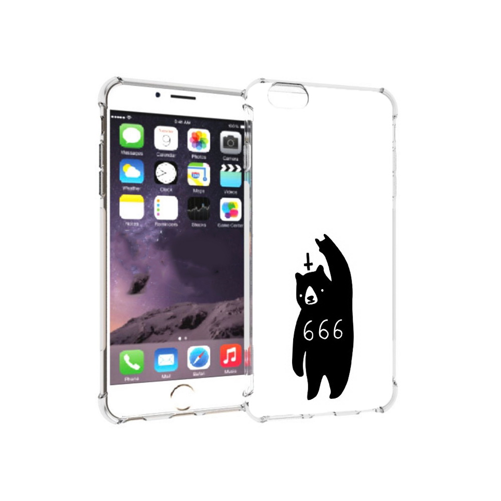 

Чехол MyPads Tocco для Apple iPhone 6 Plus медведь 666, Прозрачный, Tocco