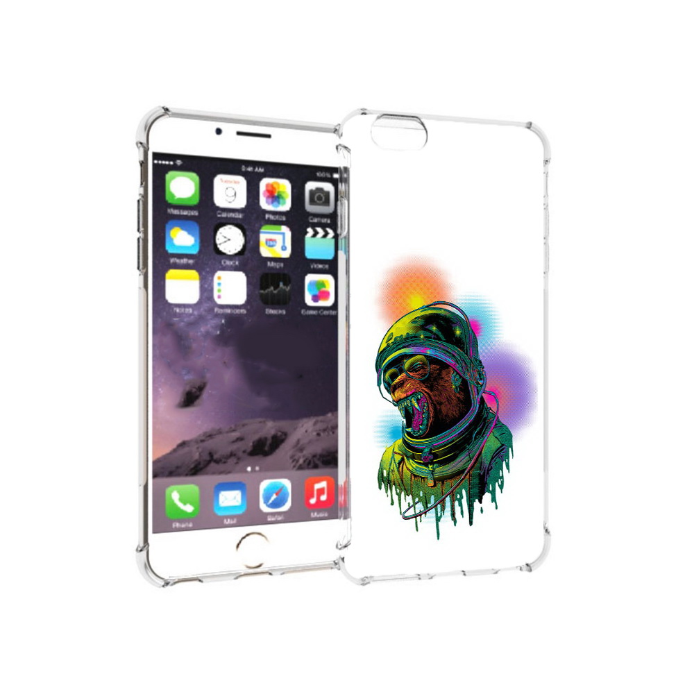 

Чехол MyPads Tocco для Apple iPhone 6 Plus медведь космонавт, Прозрачный, Tocco