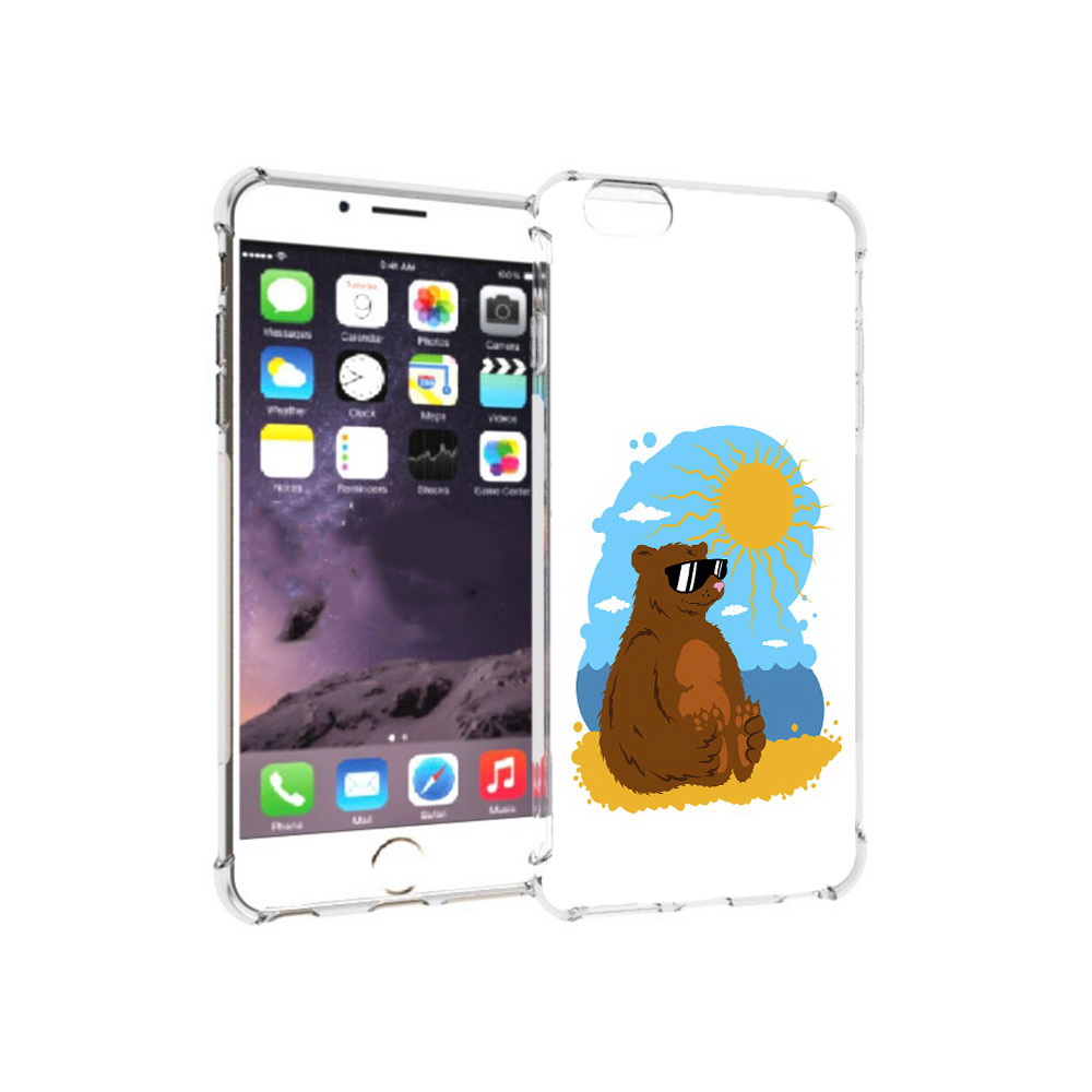 

Чехол MyPads Tocco для Apple iPhone 6 Plus медведь на чиле, Прозрачный, Tocco