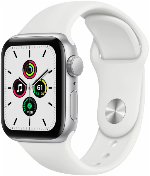 Часы Apple Watch SE GPS 40mm (Gen 2) Silver Aluminium Case/White Sport Band