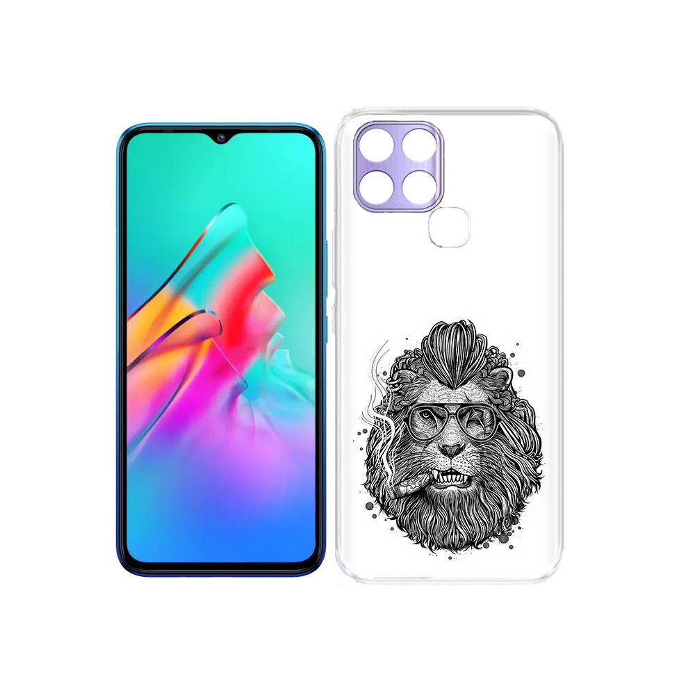 

Чехол MyPads Tocco для Infinix Smart 6 курящий лев, Прозрачный, Tocco