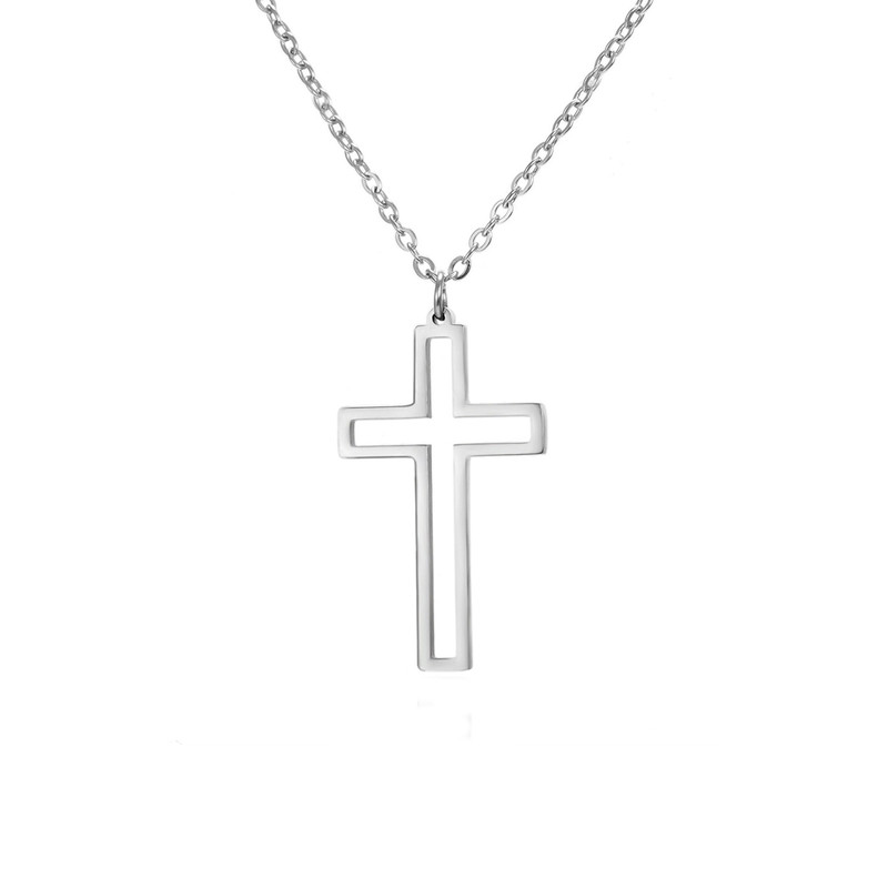 

Ожерелье из бижутерного сплава 60 см DESIGNER JEWERLY Крест прозрачный, Крест прозрачный