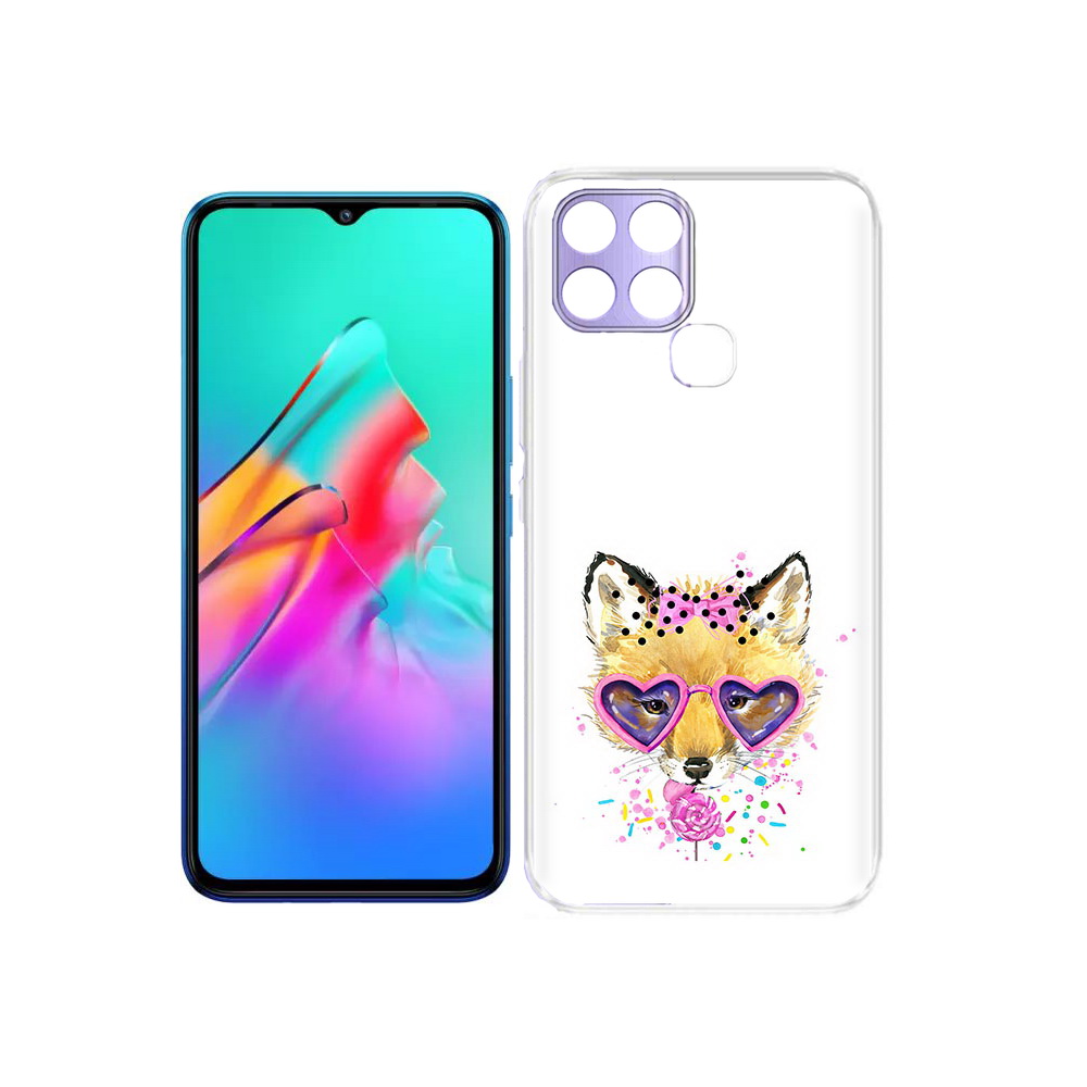 

Чехол MyPads Tocco для Infinix Smart 6 лисенок с бантиком, Прозрачный, Tocco