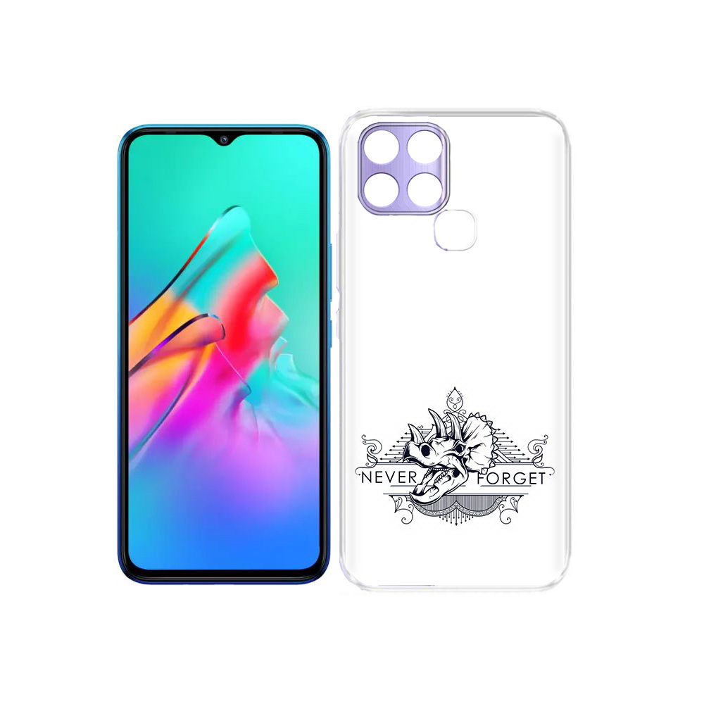 

Чехол MyPads Tocco для Infinix Smart 6 логотип носорога никогда не забуду, Прозрачный, Tocco