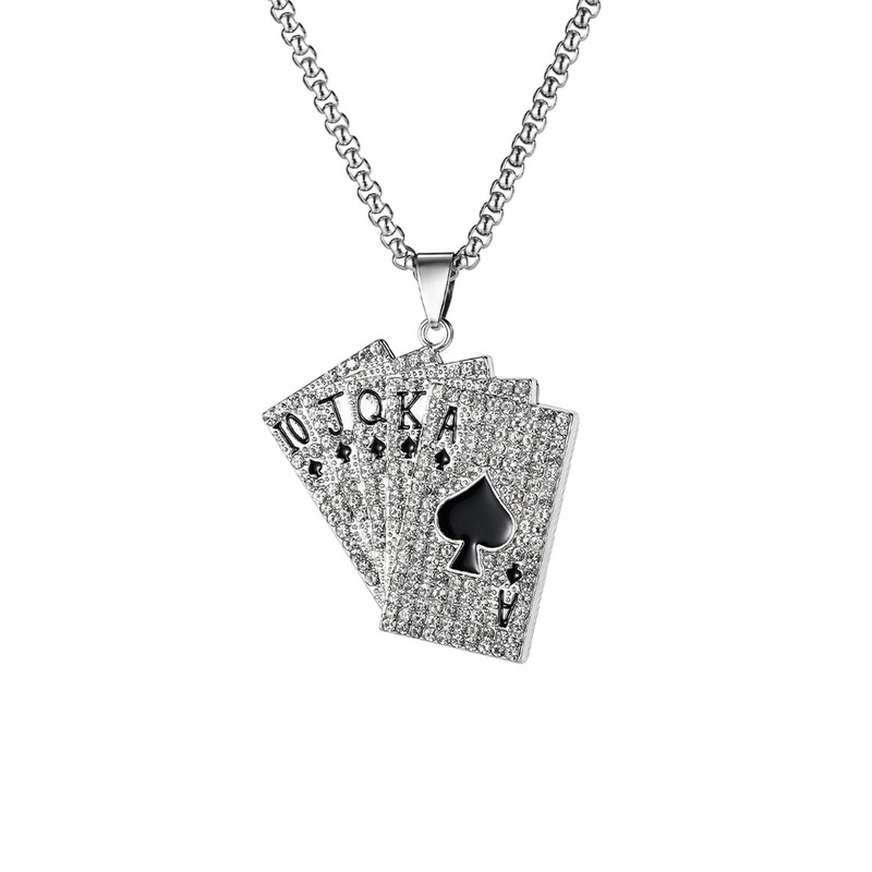 

Ожерелье из бижутерного сплава 70 см DESIGNER JEWERLY Игральные карты, Игральные карты