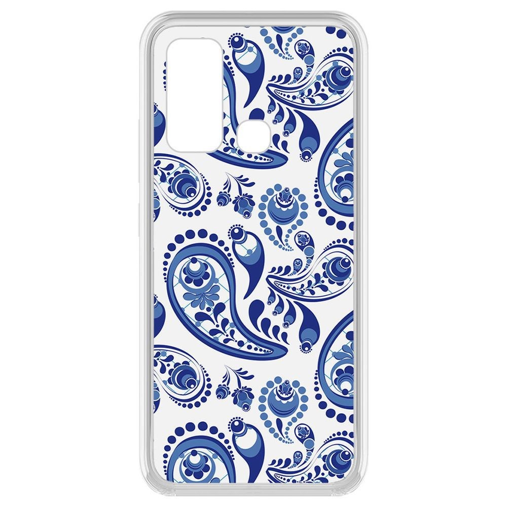 

Чехол-накладка Krutoff Clear Case Гжель для Vivo Y30