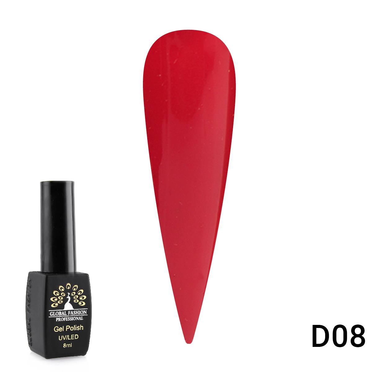 фото Гель-лак global fashion black elite серии d d08