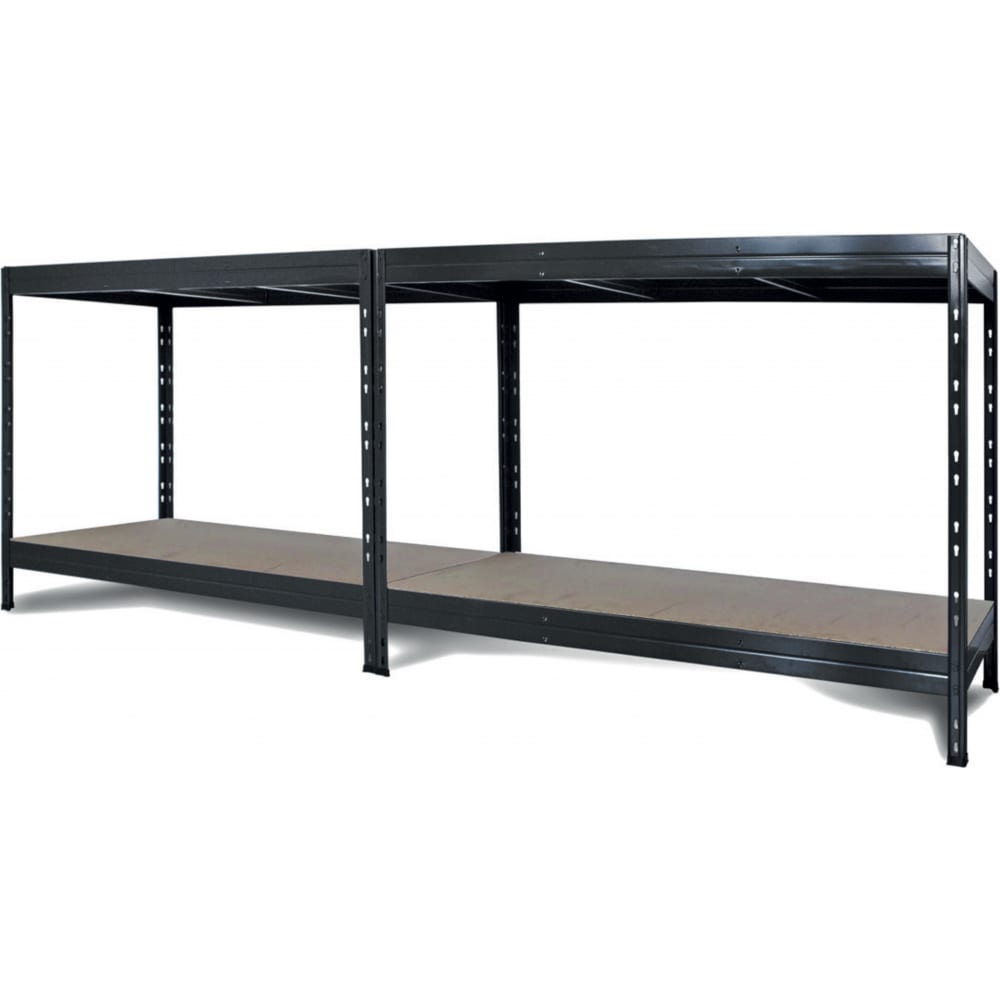 фото Ar shelving стеллаж металлический rivet stabil xl 180x160x60, цвет серый, 4 полки хдф