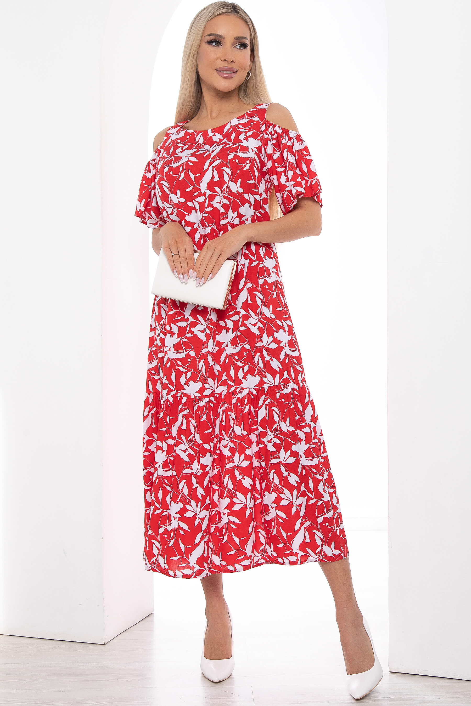 

Платье женское LT Collection Марианна красное 54 RU, Красный, Марианна