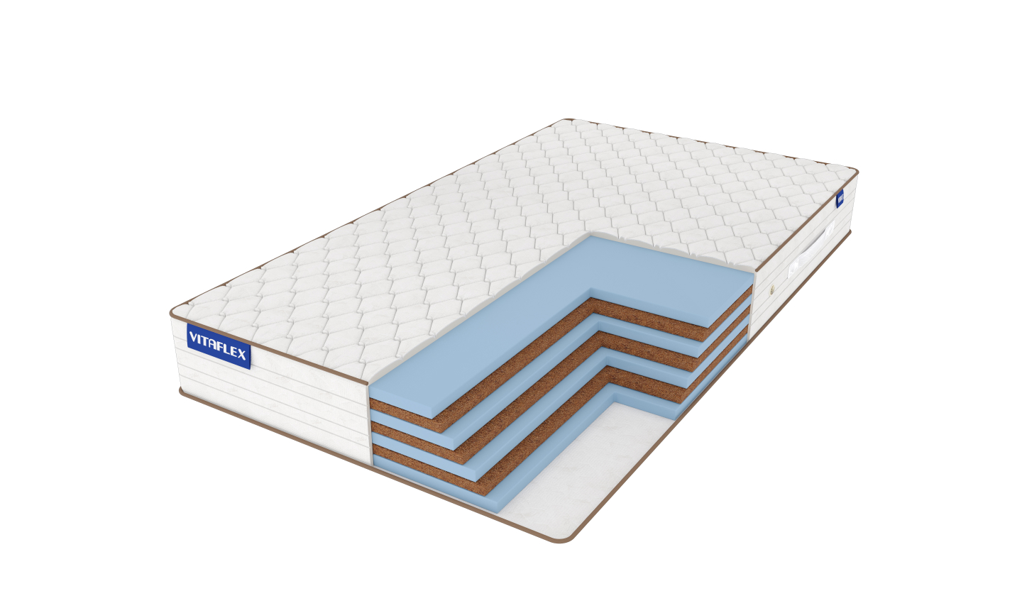 

Матрас Vitaflex Foam-Hard Mix Hight 200х200, Белый, Foam-Hard Mix Hight