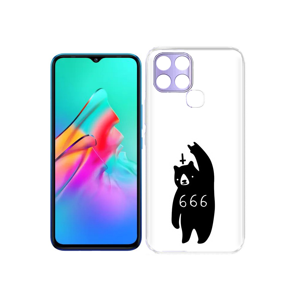 

Чехол MyPads Tocco для Infinix Smart 6 медведь 666, Прозрачный, Tocco