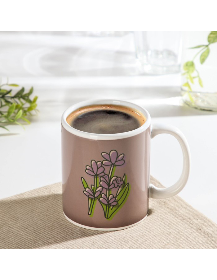 

Кружка-хамелеон Доляна С праздником весны тебя керамическая, 350 мл, бежевая