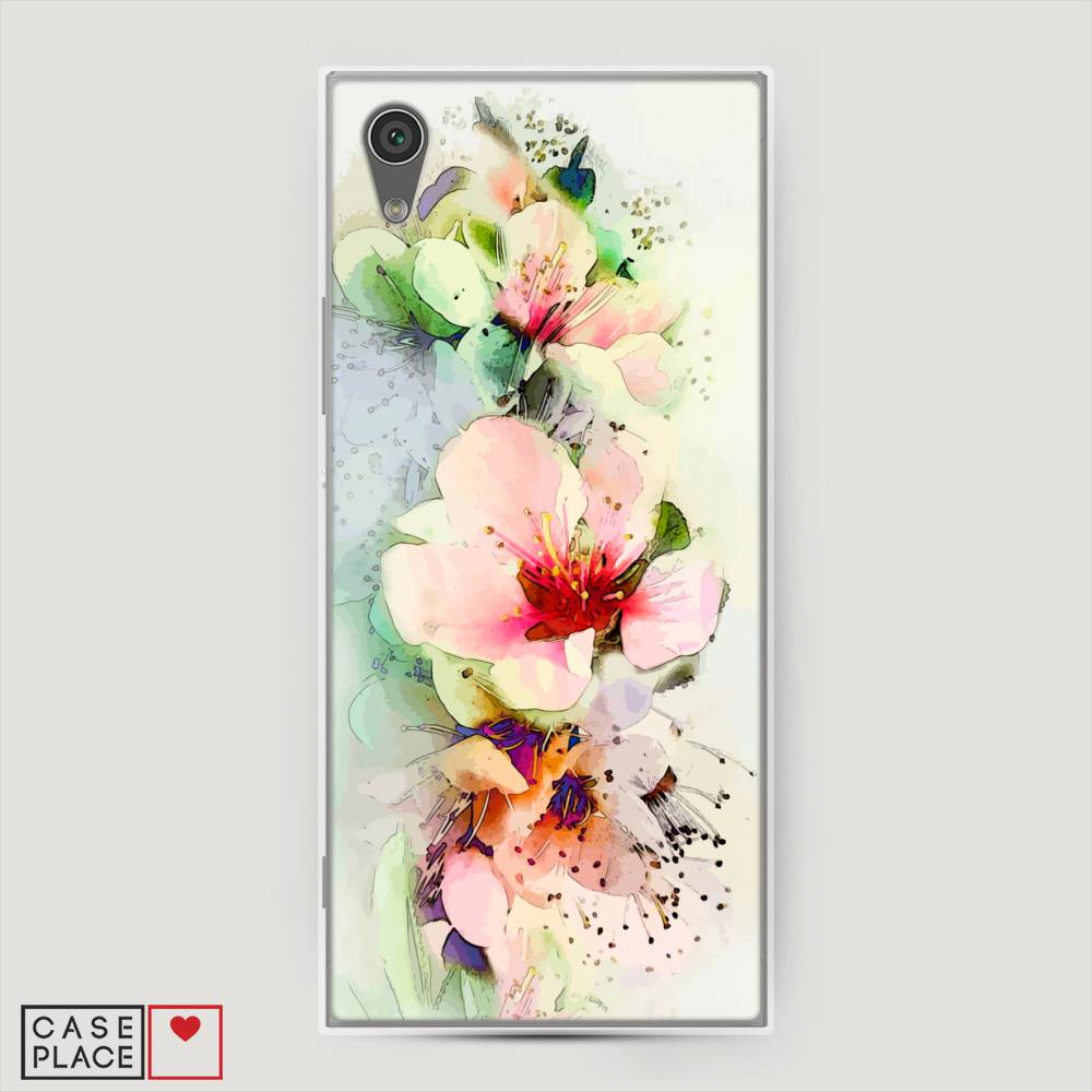 

Чехол на Sony Xperia L1 "Нежные цветы", Зеленый;розовый, 52550-2