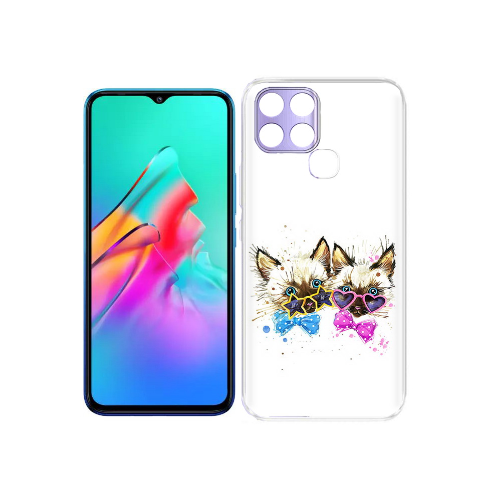 

Чехол MyPads Tocco для Infinix Smart 6 милые котята, Прозрачный, Tocco