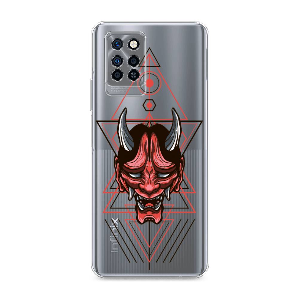 

Чехол на Infinix Note 10 Pro "Hanya Oni mask", Серый;красный;черный, 3100150-4