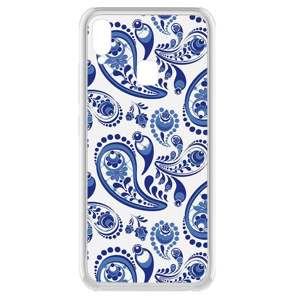 

Чехол-накладка Krutoff Clear Case Гжель для Vivo Y95, Прозрачный