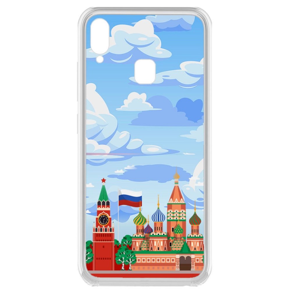 

Чехол-накладка Krutoff Clear Case Красная Площадь для Vivo Y95, Прозрачный