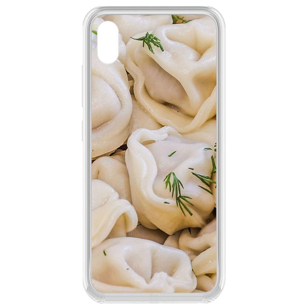

Чехол-накладка Krutoff Clear Case Пельмешки для Vivo Y91c, Прозрачный