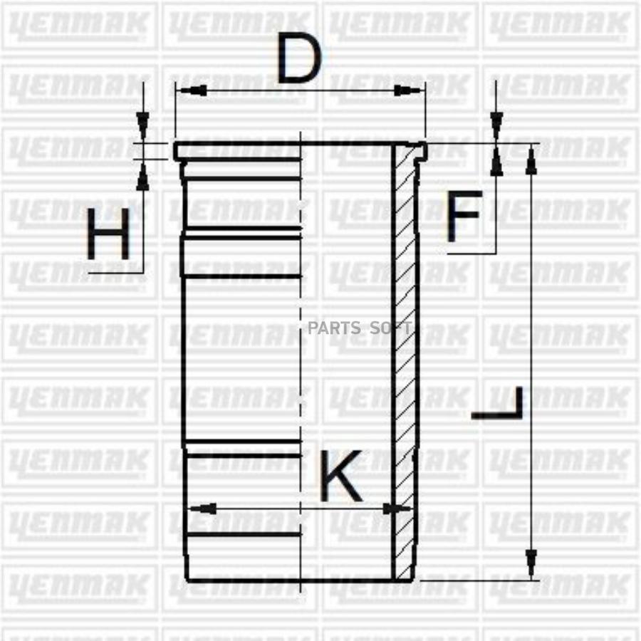 123,0 Mm Гильза Std K=134,92 L=257 H=9,35 D=147,3 YENMAK 5105226000