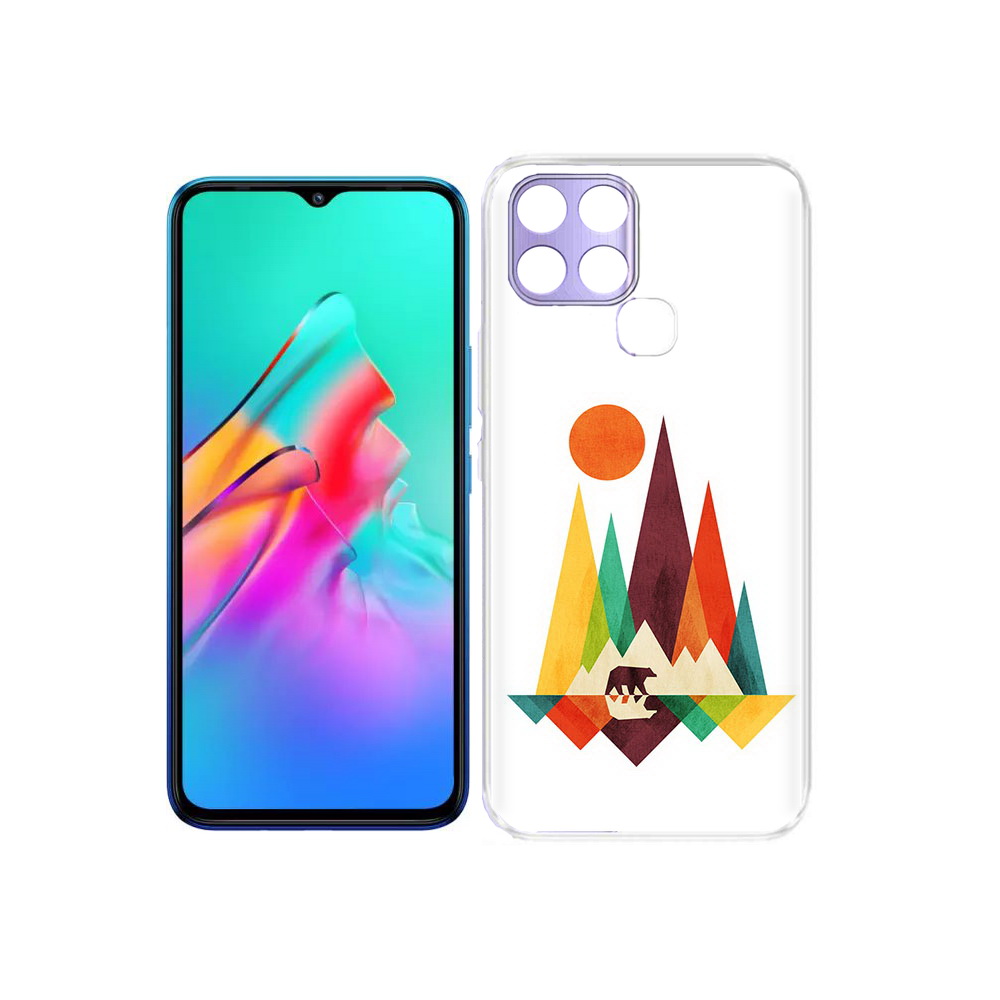 

Чехол MyPads Tocco для Infinix Smart 6 нарисованные горы с медведем, Прозрачный, Tocco
