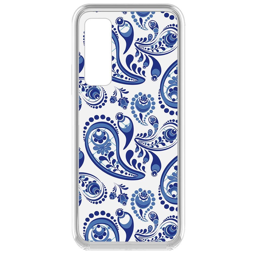 

Чехол-накладка Krutoff Clear Case Гжель для Vivo Y31, Прозрачный