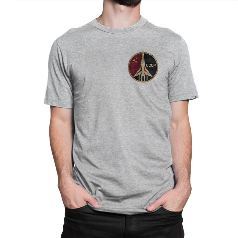 

Футболка мужская Dream Shirts Логотип - СССР серая L, Серый, Логотип - СССР