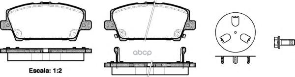 

Колодки дисковые п. Honda Civic VII 1.3/1.4/1.8i/2.2CDTi 06> 1205 02 [45022SMGE00]