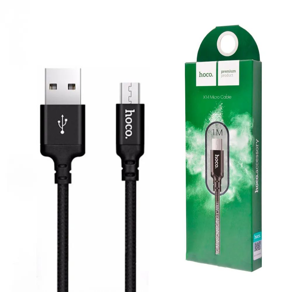 

Кабель Hoco X14 Times speed USB - Micro USB 2 м, черный