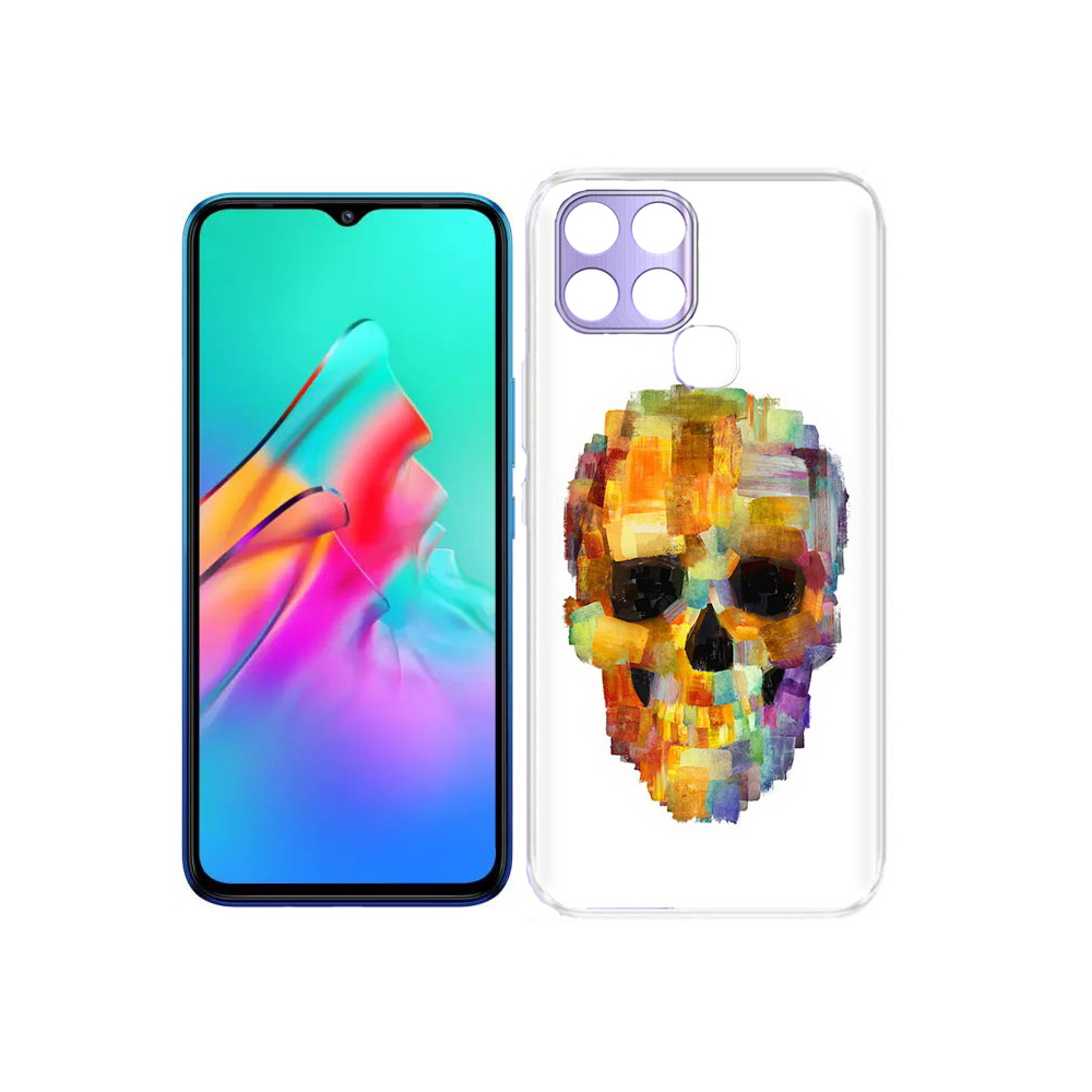

Чехол MyPads Tocco для Infinix Smart 6 нарисованный череп, Прозрачный, Tocco