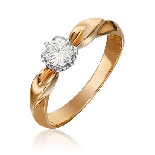 

Кольцо из золота р. 18 PLATINA jewelry 01-0964-00-101-1111-30, бриллиант, 01-0964-00-101-1111-30