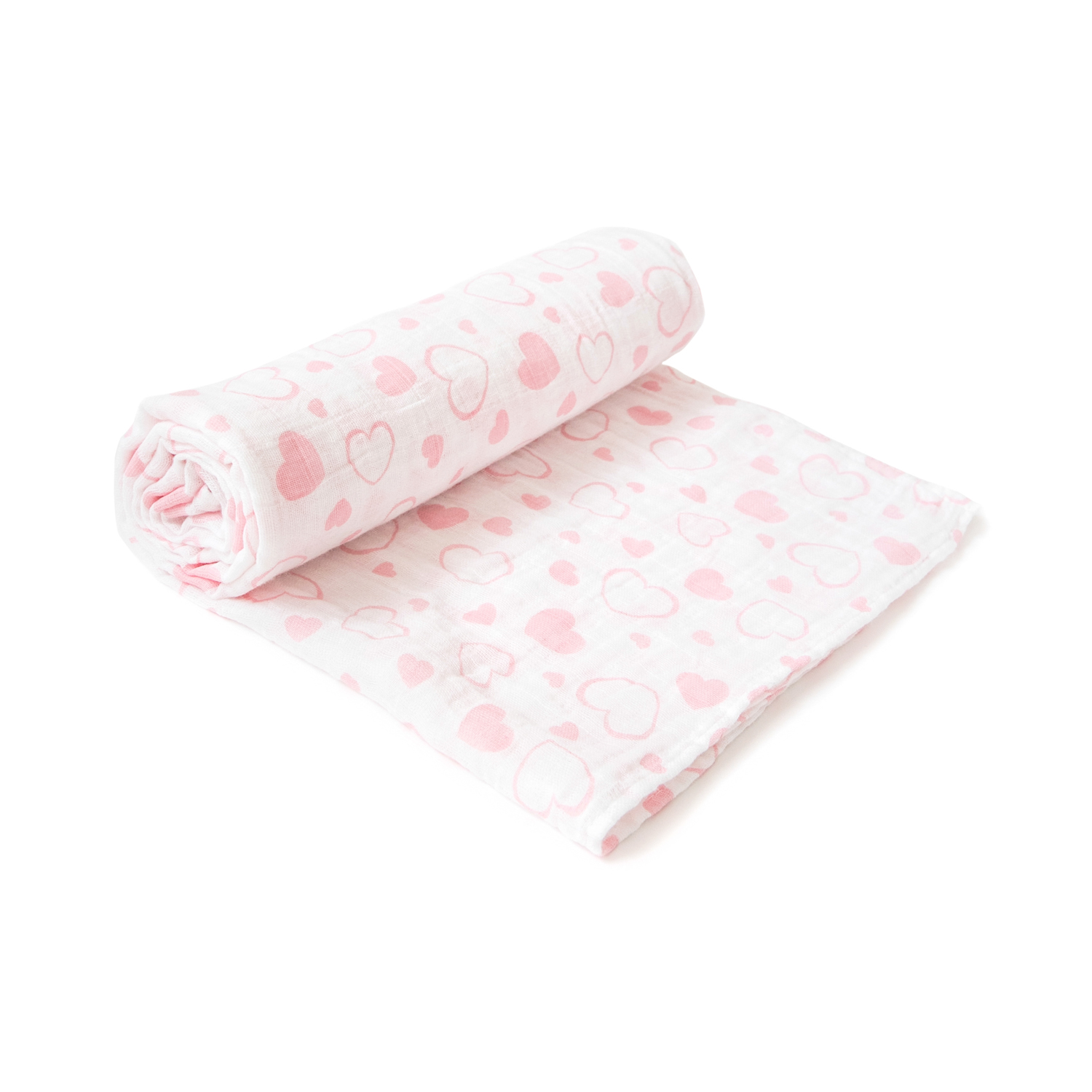 

Пеленка Baby Nice, 120х120, Сердечки розовый, LC303