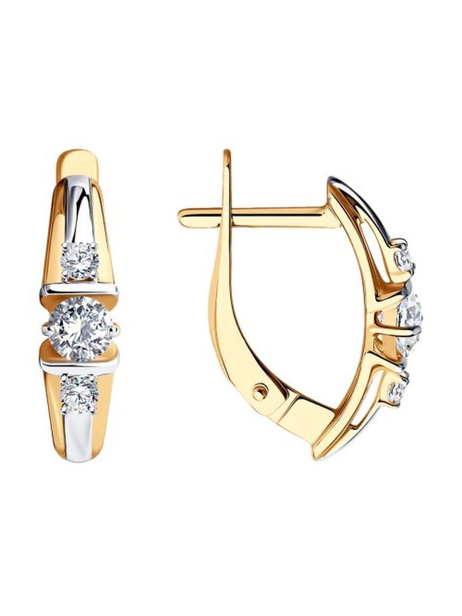 

Серьги из золота TEO MAORI 8027944-4, фианит, 8027944-4